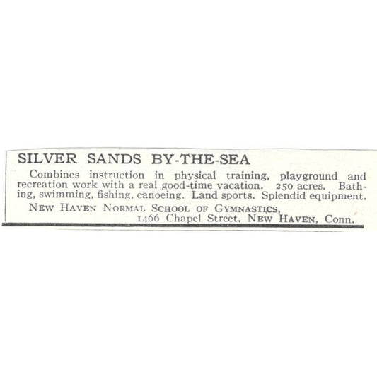 Silver Sands by the Sea New Haven c1918 Original Magazine Advertisement AE5-SA5