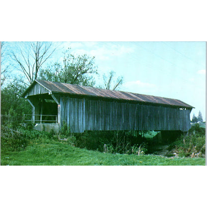 Ross County 2 Buckskin Creek South Salem OH Vintage Covered Bridge Postcard PC11