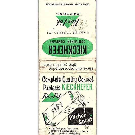 Kieckhefer Container Company Vintage Matchbook Cover SF3-Y3