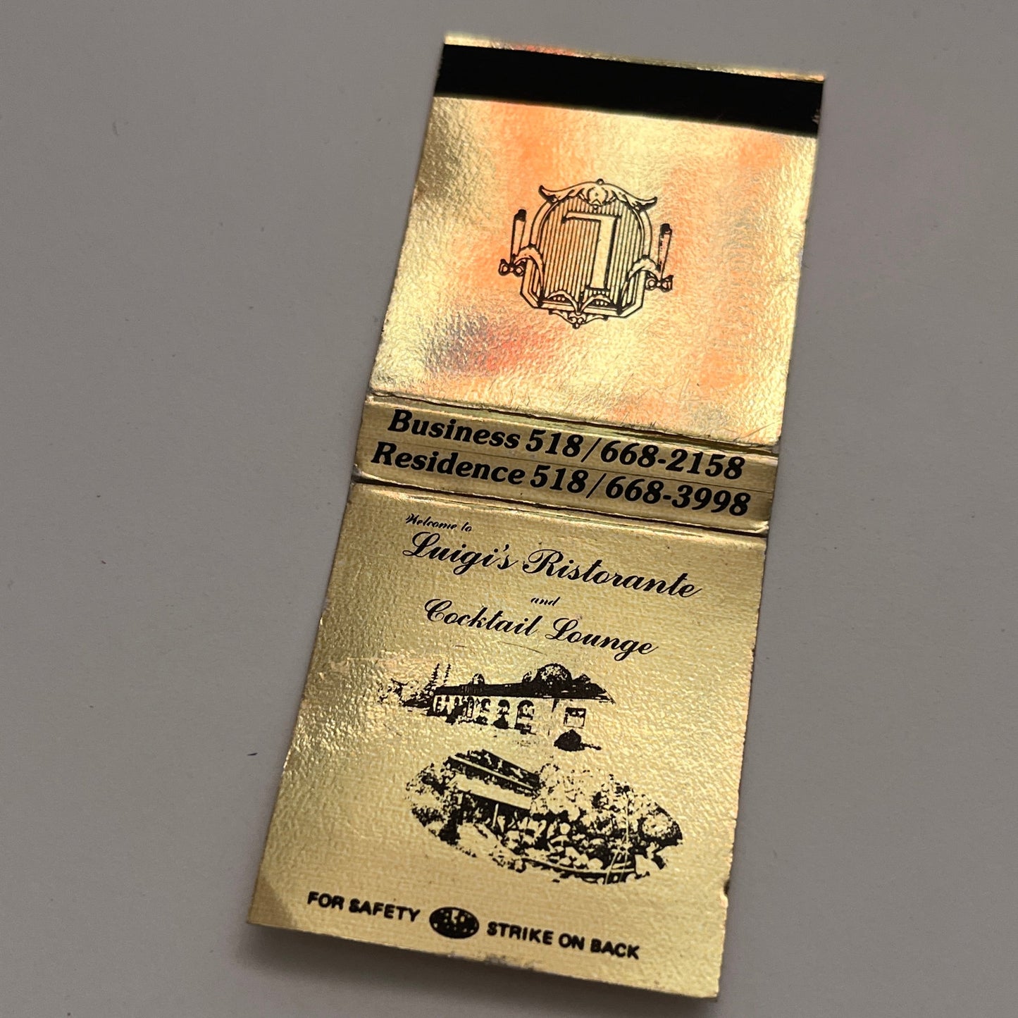 Luigi's Ristorante Giuseppe & Anna Chiaravalle NY Vtg Matchbook Cover TB8-MB-4