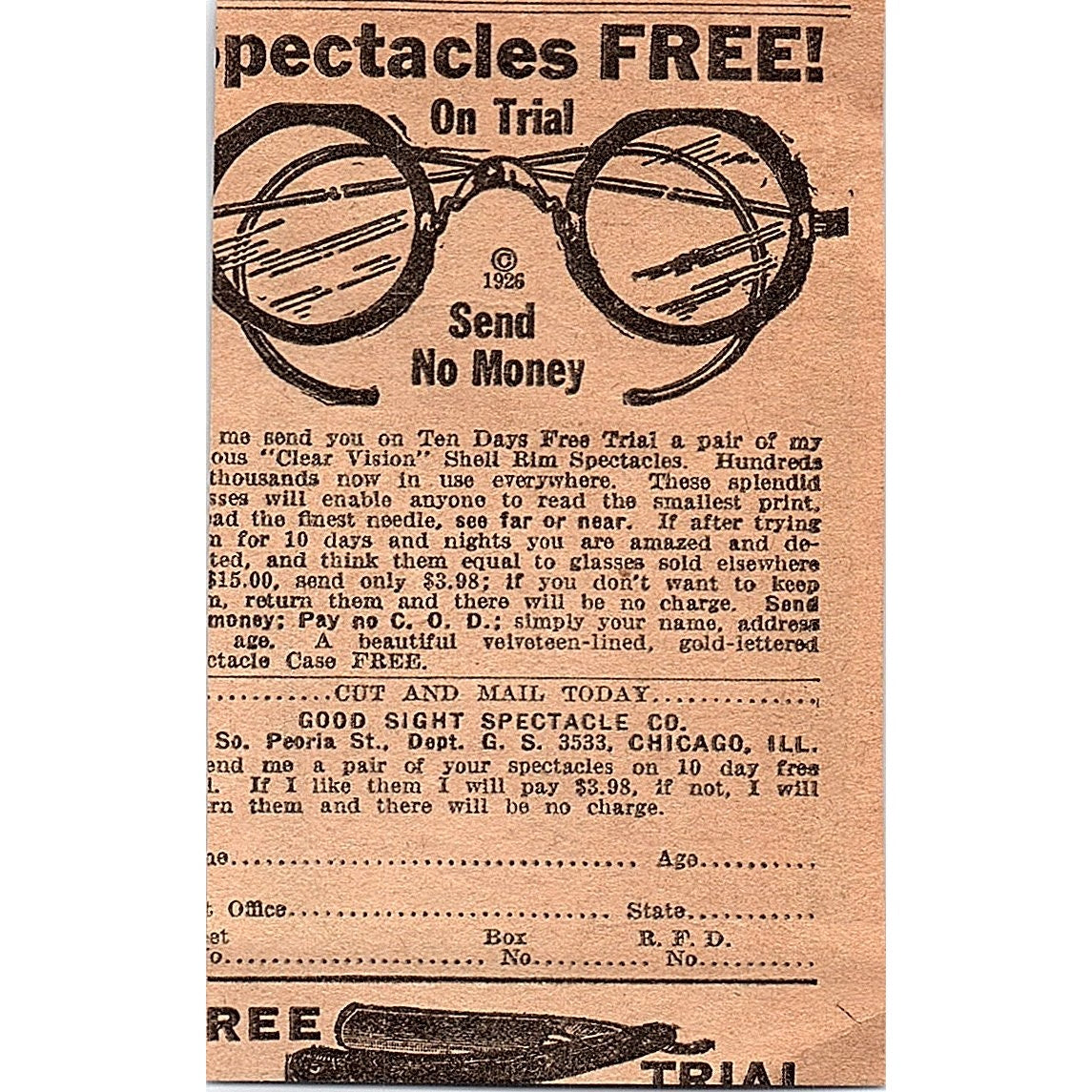 Pe-Ru-Na Cough Remedy Geo. Cassidy Standish MI 1926 Ad AG3-M2