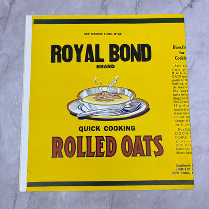 Royal Bond Rolled Oats Label J. Bond & Co. Inc. New York NY TH9