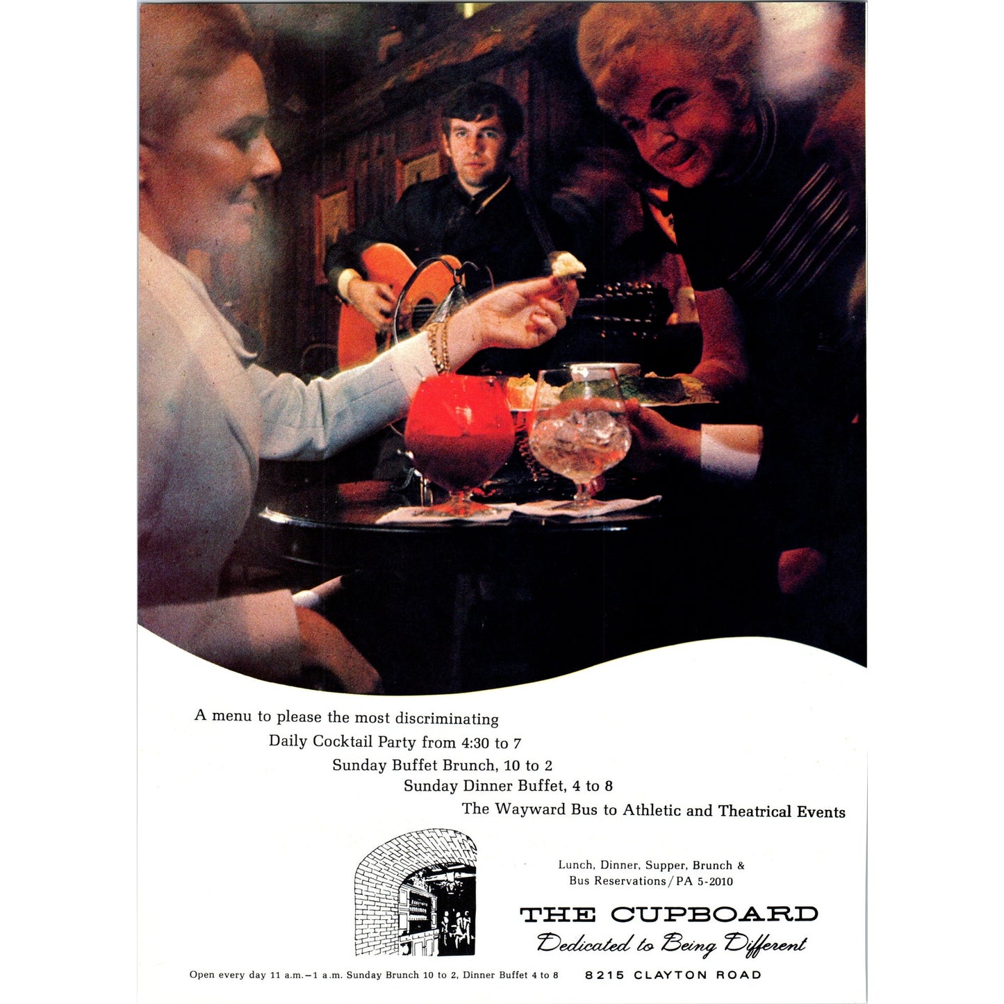 The Cupboard Restaurant Clayton Road St. Louis 1971 Magazine Ad AD8-H4