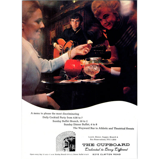The Cupboard Restaurant Clayton Road St. Louis 1971 Magazine Ad AD8-H4