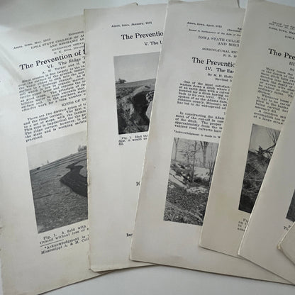 1922 The Prevention of Soil Erosion Book 1-6 Iowa State R.K. Bliss TK2-XB2