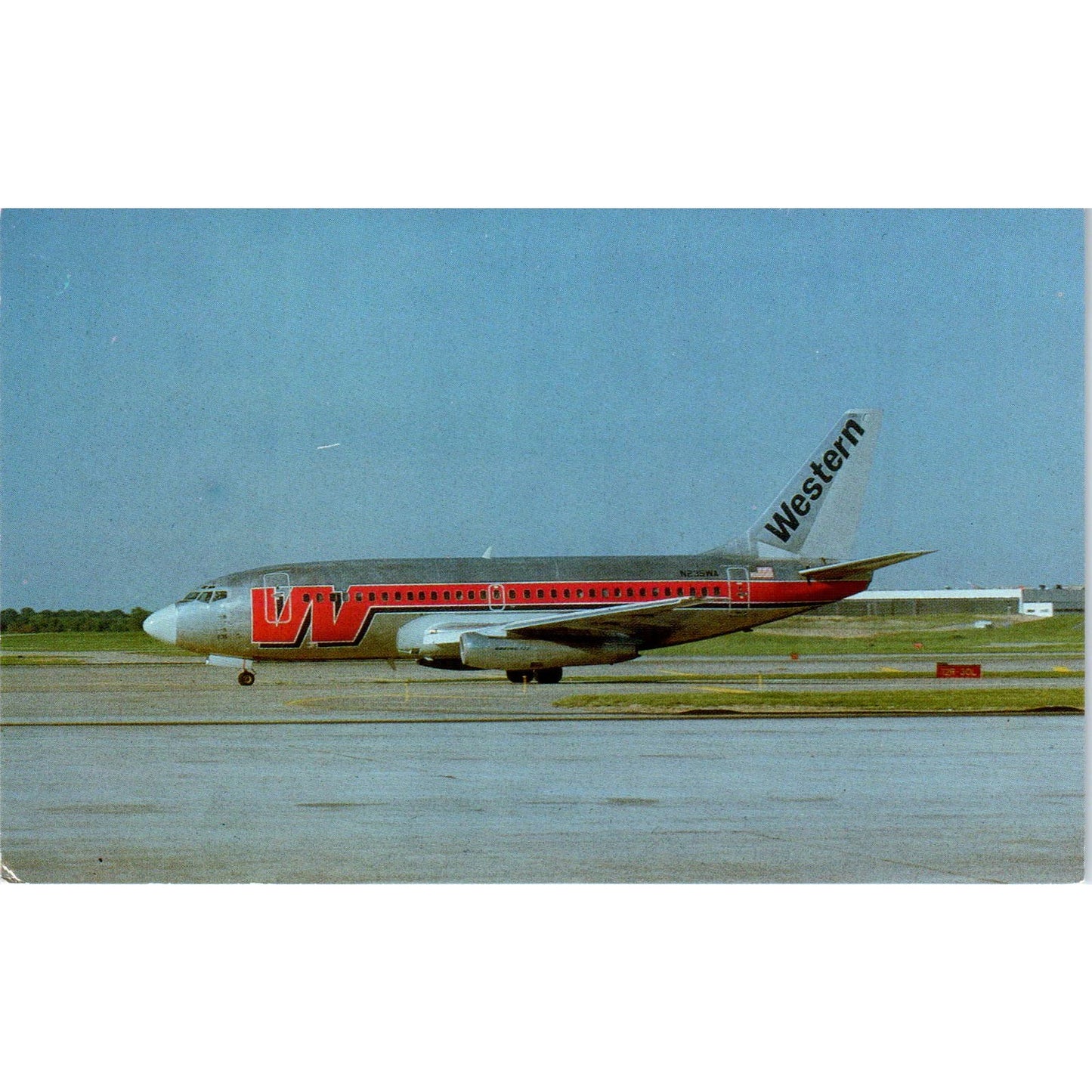 Western Airlines Boeing 737-2J8 Advanced Vintage Postcard PC3