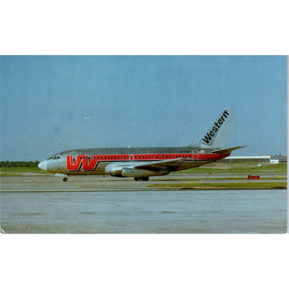 Western Airlines Boeing 737-2J8 Advanced Vintage Postcard PC3