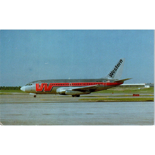 Western Airlines Boeing 737-2J8 Advanced Vintage Postcard PC3