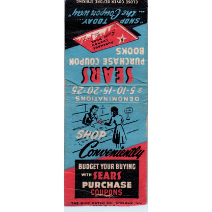 Sears Purchase Coupon Books Vintage Matchbook Cover SD4-Y2