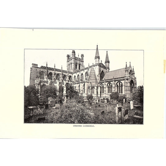 Chester Cathedral Vintage Art Print 6x9 V12
