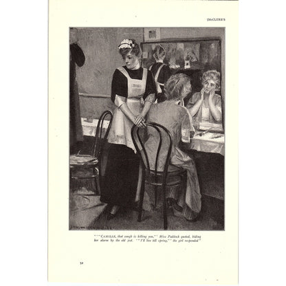 The Fur Sale Louise Closser Hale by Lucius W Hitchcock Vintage Art Print 6x9 V12