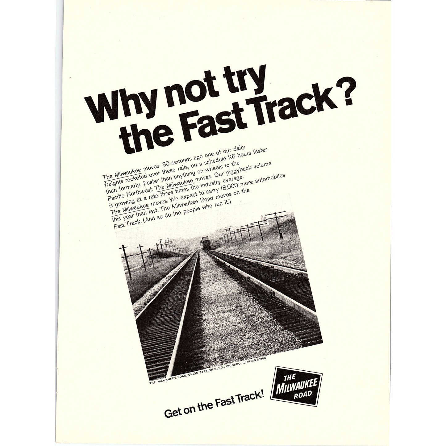 Milwaukee Road Union Station Building Chicago IL 1967 Ad AG1-16