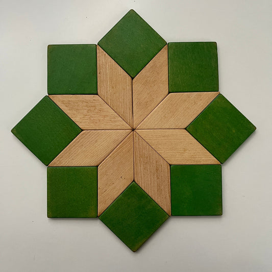 Vintage Wood Trivet Folk Art Made in West Germany 8.5x8.5" TF9