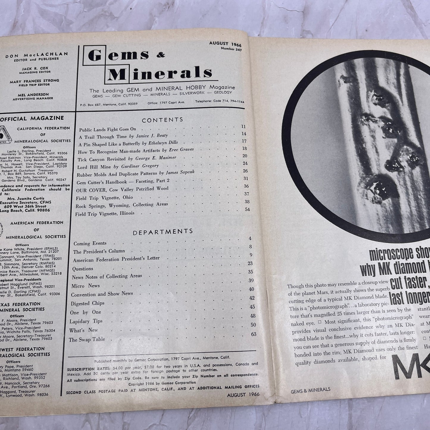 Handbook of Facet Cutting - Gems & Minerals Magazine - Aug 1966 M24