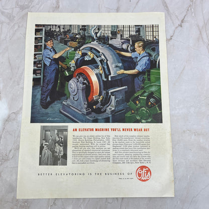 Otis Elevator Company Machines NY 1951 Magazine Ad FL6-10