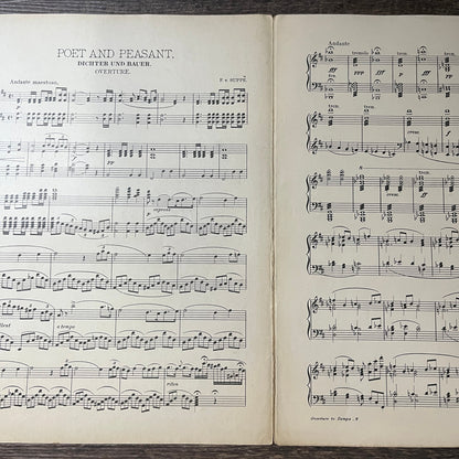 Poet and Peasant Overture by Suppeé 1909 Sheet Music V13