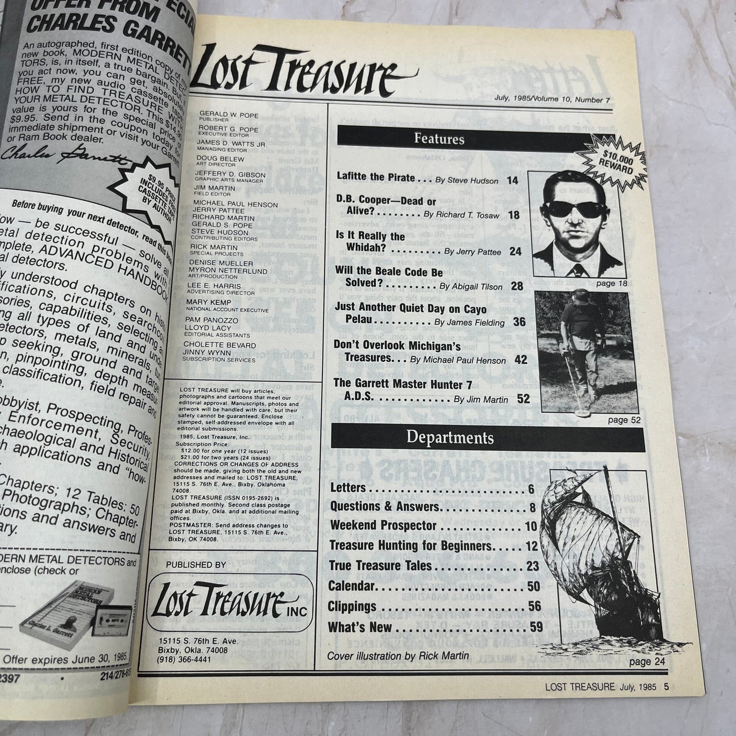 1985 July - Lost Treasure Magazine - Treasure Hunting Gold Prospecting M15