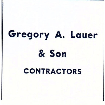 Gregory A Lauer & Son Contractors Fort Wayne Indiana 1964 Ad AG1-S15