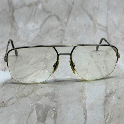 Stetson Half-Rim Silver Tone Aviator Sunglasses Eyeglasses Frames TE9-G6-2