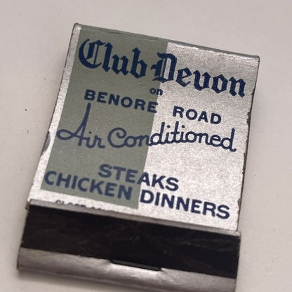 Buckeye Social Club, Club Devon Toledo OH Vintage Matchbook Cover TB8-MB-5