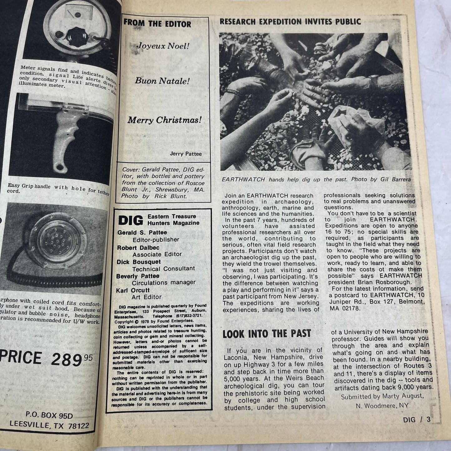 1978 Winter - DIG Eastern Treasure Hunters Magazine - Coins Bottles Gems M18