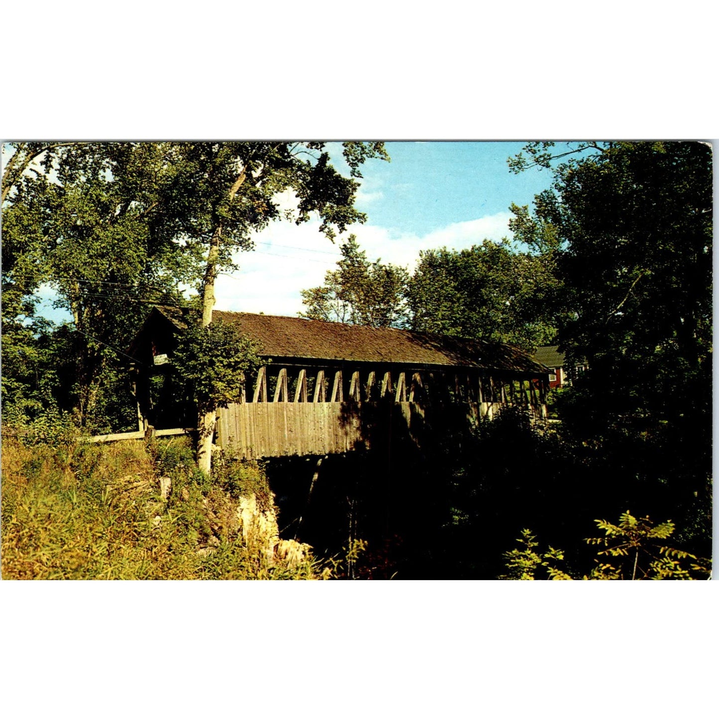 Bloods Brook Bridge Meriden NH Covered Bridge Postcard PC4