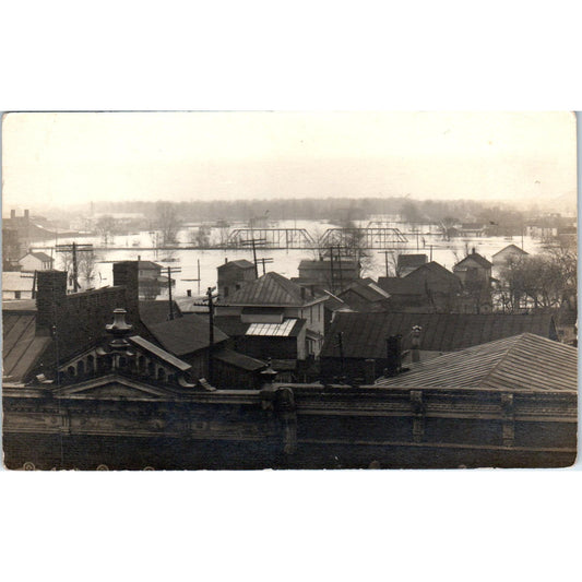 River View Scene From Bridge RPPC Real Photo Postcard AB9