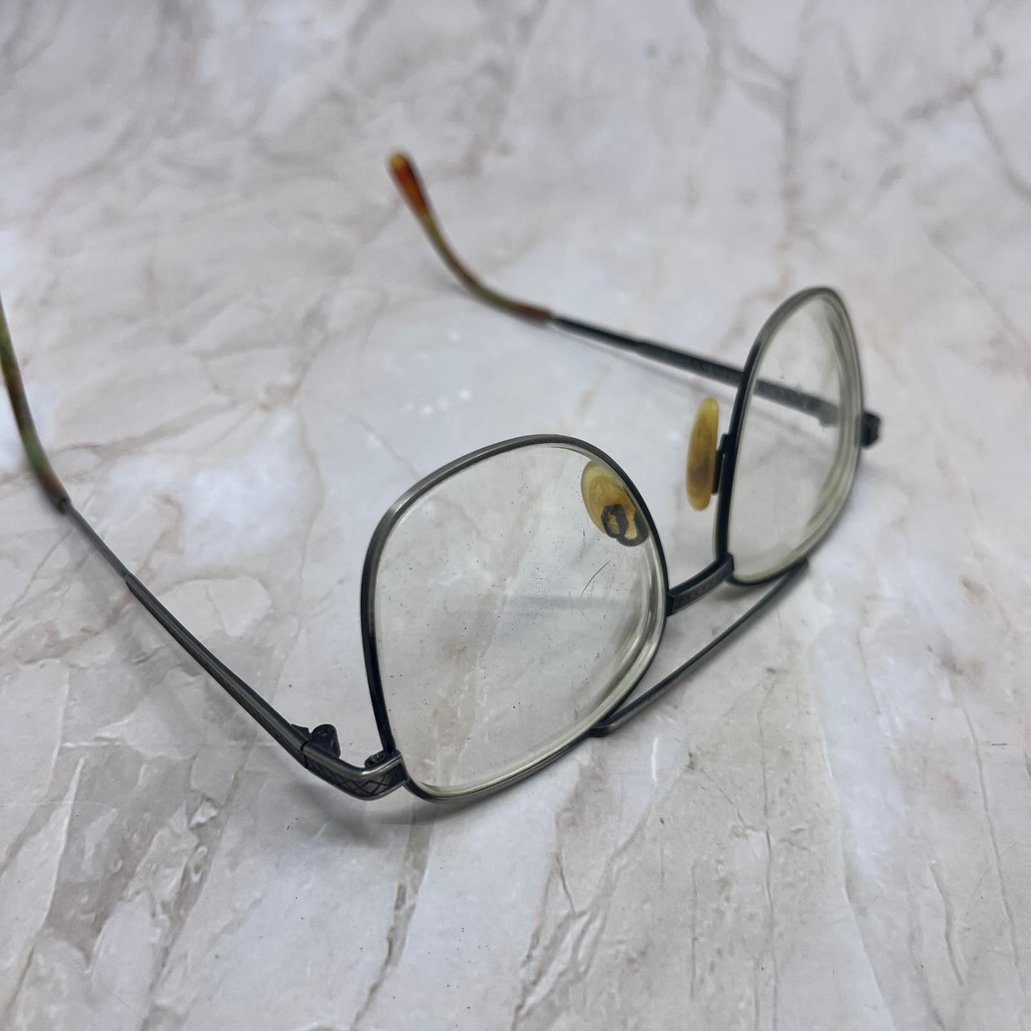 Retro Men’s Alexander Julian Colours Antique Pewter Aviator Eyeglasses TD7-G6-11