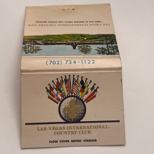 Las Vegas International Country Club Vintage Matchbook Cover TB8-MB2-3