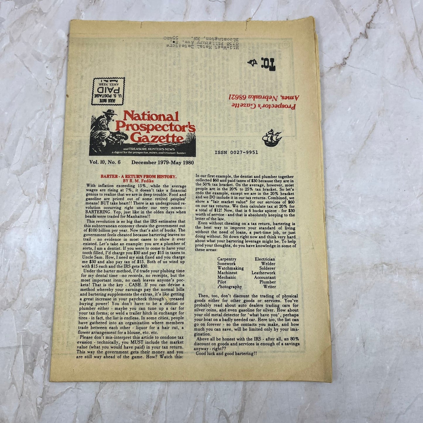 1980 May - The National Prospector's Gazette Newspaper - Treasure Hunting M11