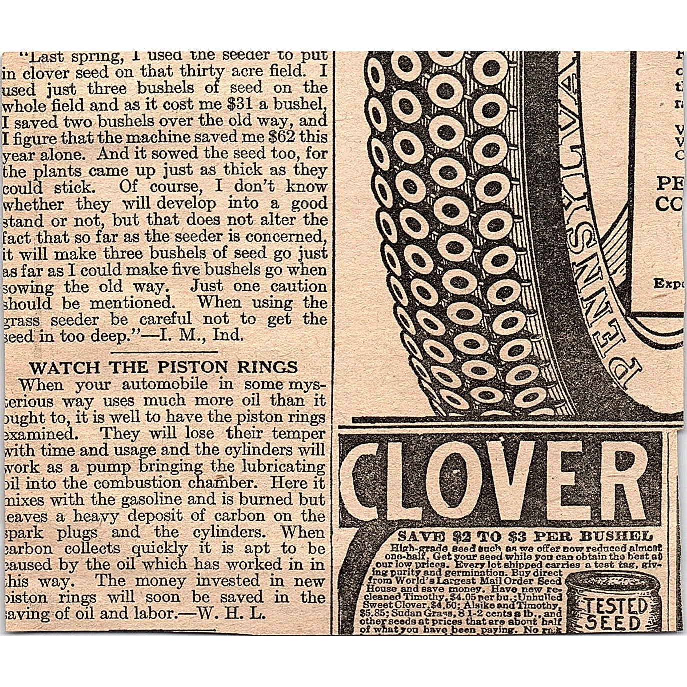 Witte Arm Swing Log Saws Witte Engine Works Kansas City MO 1920 Ad AG2-6