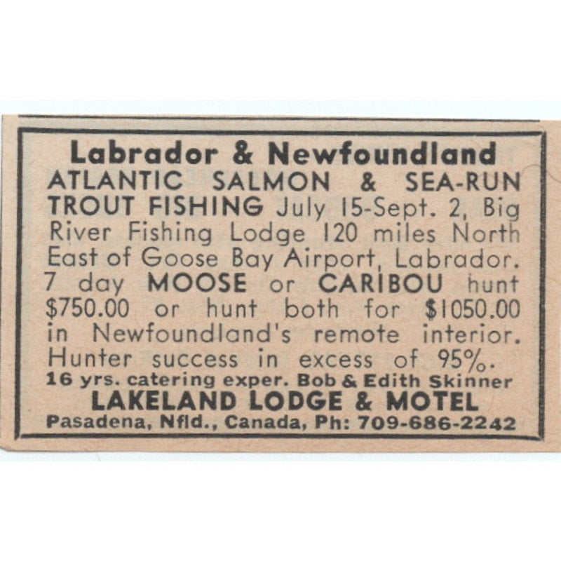 Lakeland Lodge & Motel Bob & Edith Skinner Pasadena Northfield CA 1977 Ad AF6-M4