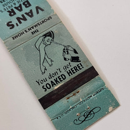 Van's Bar Dottie & Pete's Fun House Pembine WI Vintage Matchbook Cover TB6-MB2-1