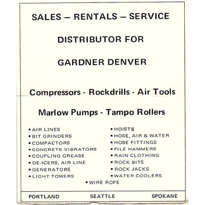 George M Philpott Co Construction Springfield Portland OR Business Card SD9-B3