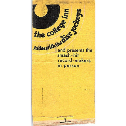 The College Inn Bamboo Room Panther Room Vintage Matchbook Cover SF3-Y4