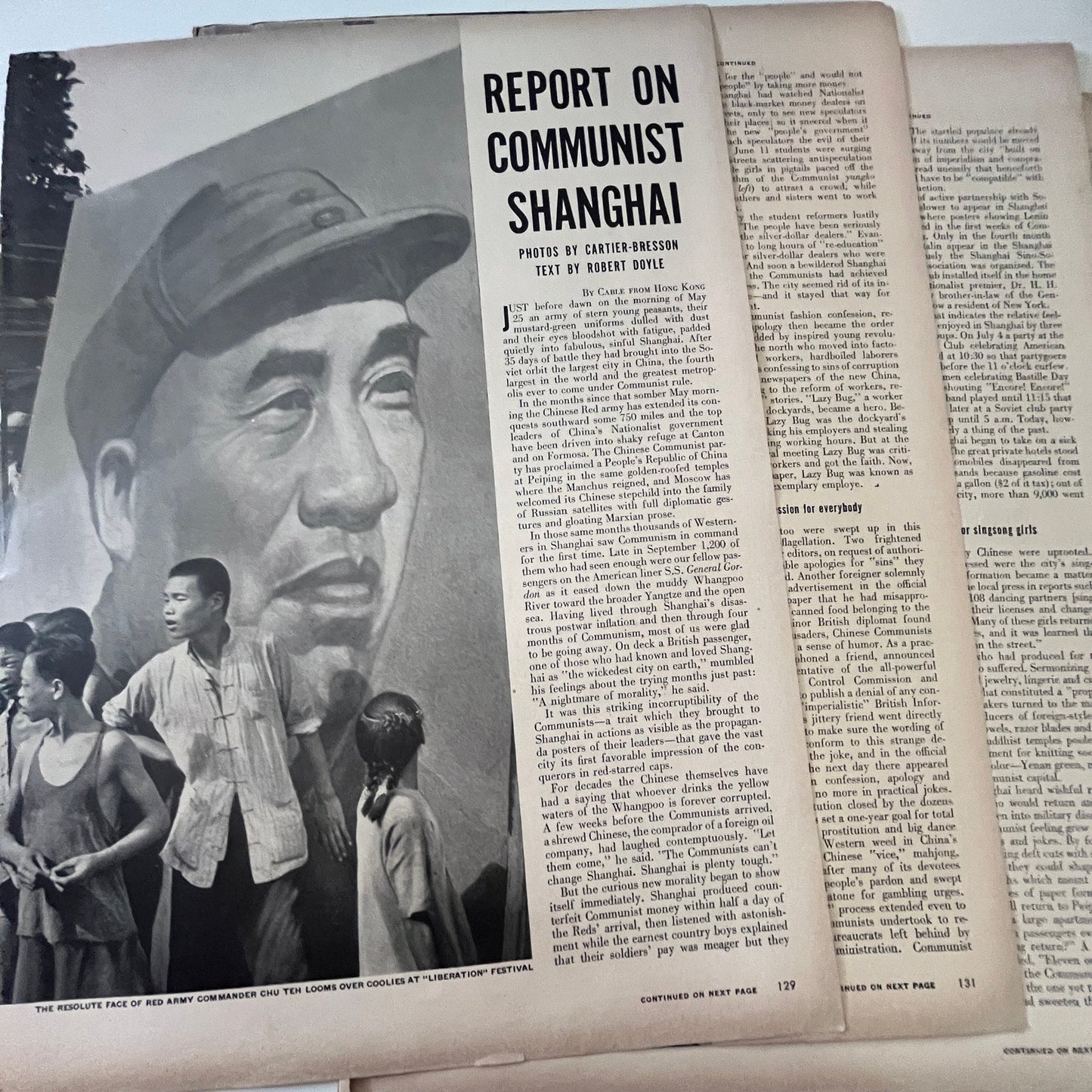 Reports on Communist Shanghai Robert Doyle 6 Pages 1940s WWII Era Article V29-5