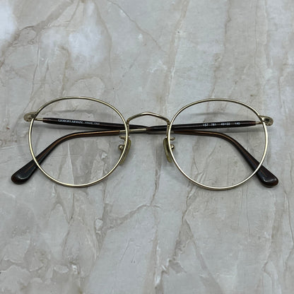 Vintage Giorgio Armani Gold Tone Sunglasses Eyeglasses Frames TD5G4-6