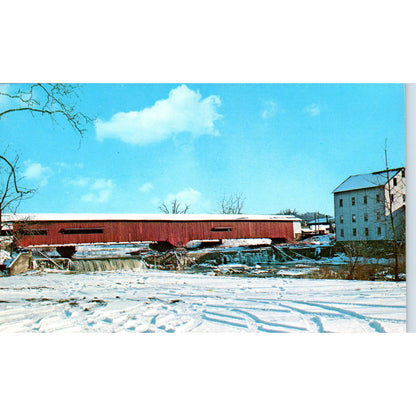 Bridgeton Bridge Parke County IN No 8 Vintage Covered Bridge Postcard PD6