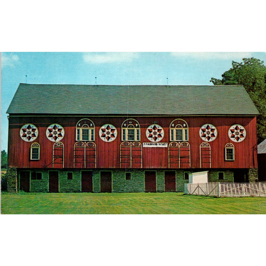 Lehigh County Hex Decorated Barn Pennsylvania Dutch Country Postcard PD8