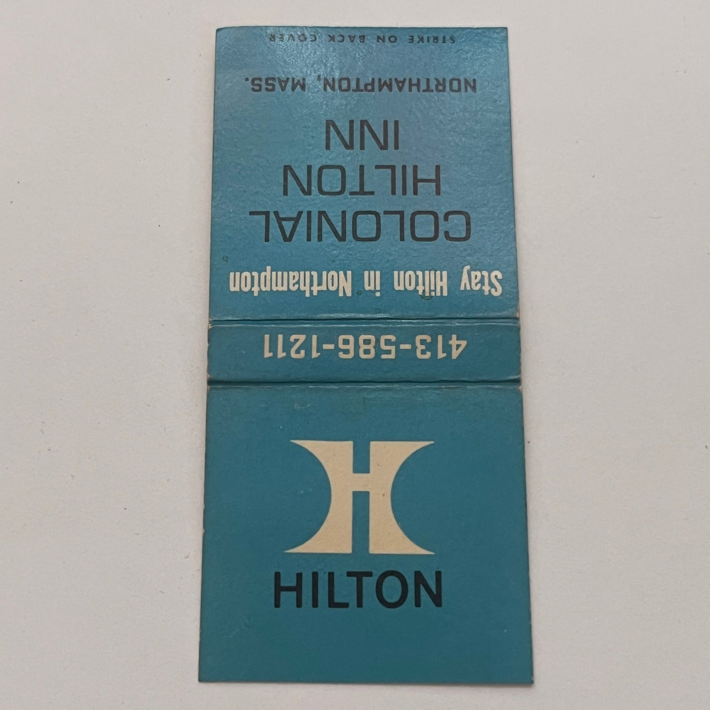 Colonial Hilton Inn Northampton MA Vintage Matchbook Cover TB8-MB2-2