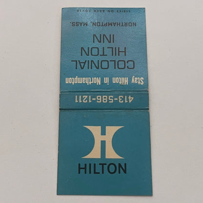 Colonial Hilton Inn Northampton MA Vintage Matchbook Cover TB8-MB2-2