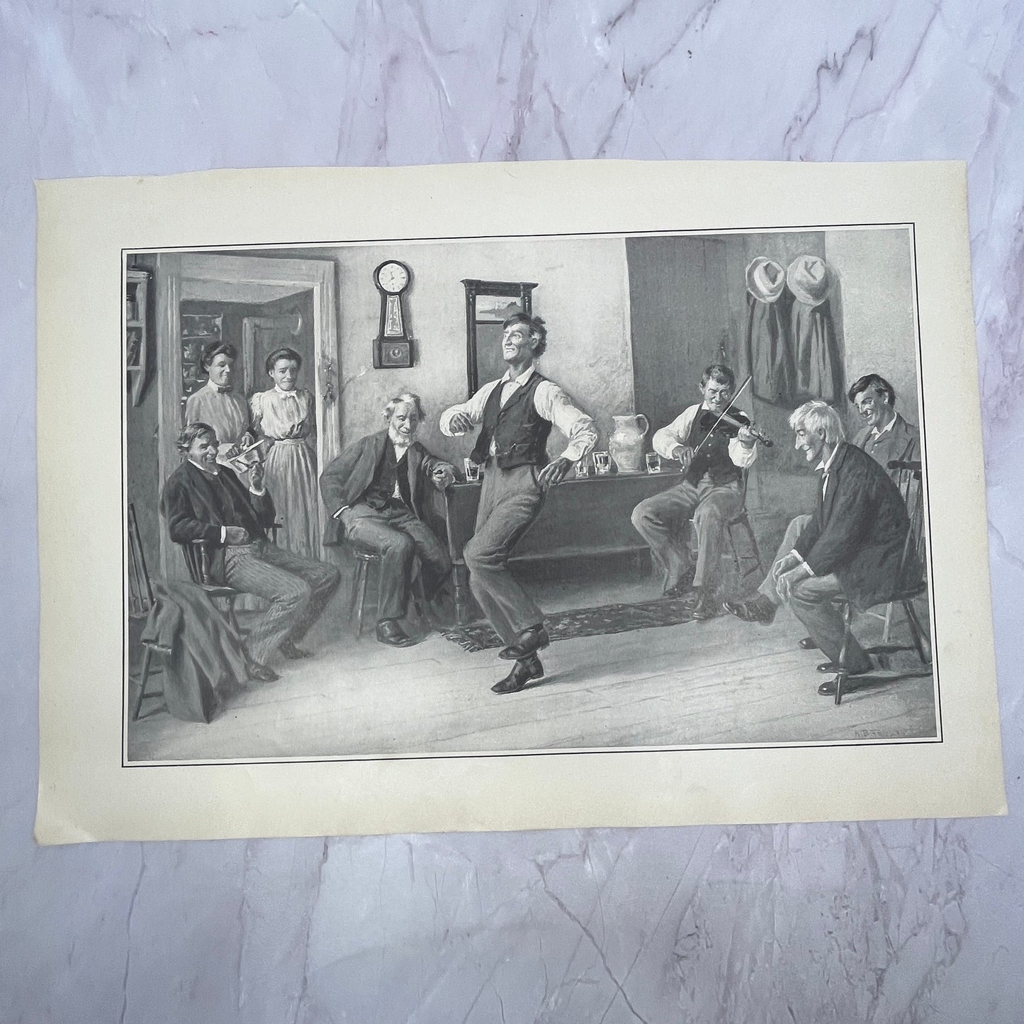 The Arkansaw Traveller - Original 1904 A.B. Frost Art Print V14-3