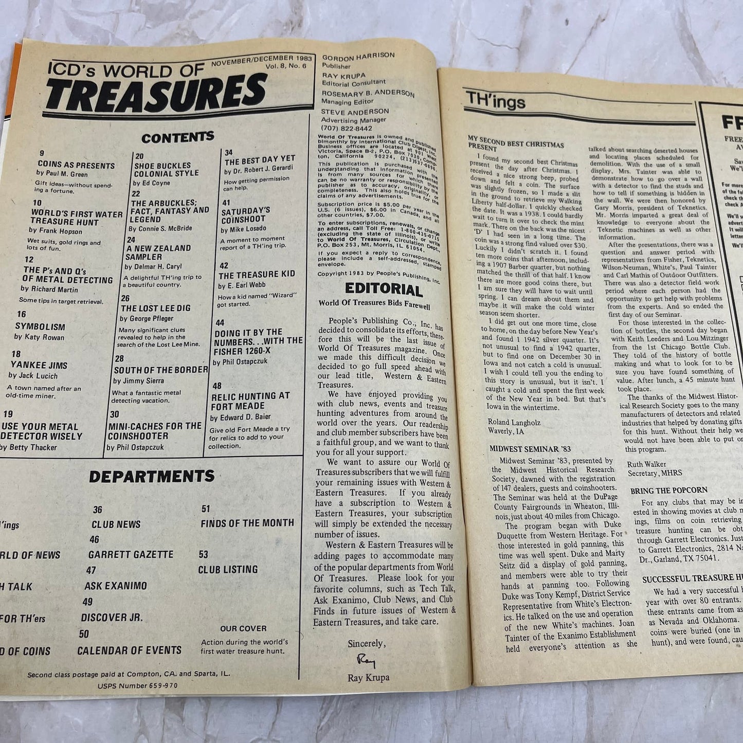 1983 Dec - ICD World of Treasures Magazine - Treasure Hunting Gold Rocks M16
