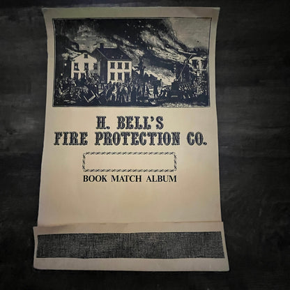 Set of 3 Vintage H. Bell's Fire Protection Co Novelty Matchbook Albums Empty V36