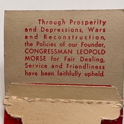 Leopold Morse Clothes Spirit of 76 Popup Hartford CT Matchbook Cover TB8-MB-2