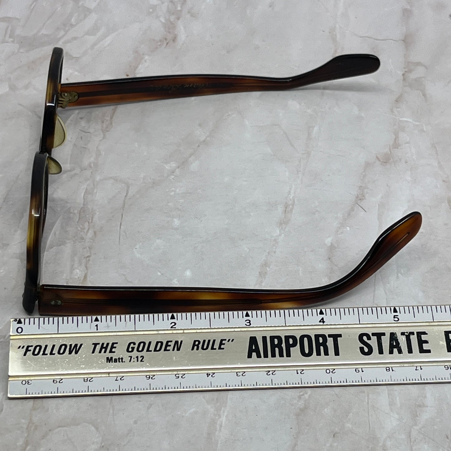 American Optical Horn Rim Tiger Eye 5 3/4 Sunglasses Eyeglasses Frames TG7-G1-2