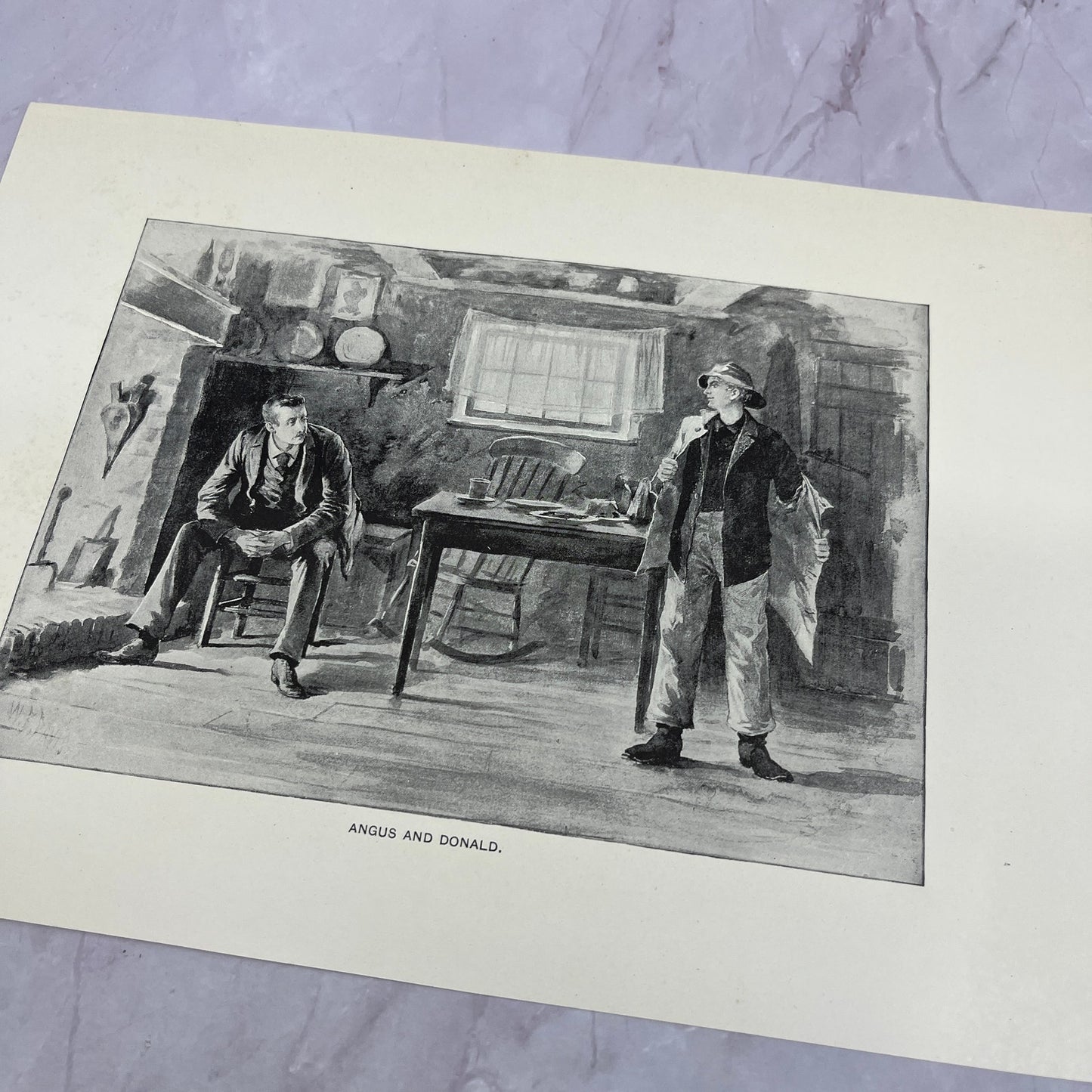 Angus and Donald Antique 8.5x11.5" Engraving Art Print V20