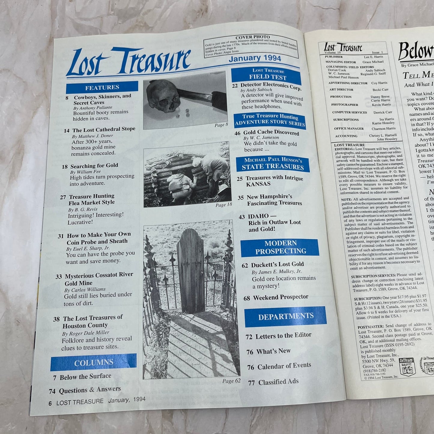 1994 Jan - Lost Treasure Magazine - Treasure Hunting Gold Prospecting M14