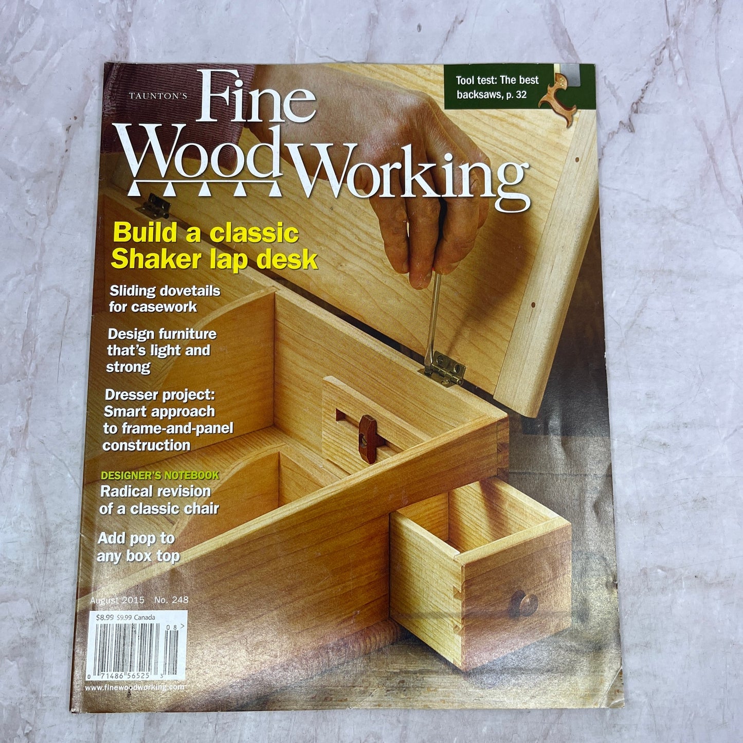 Shaker Lap Desk - Aug 2015 No 248 - Taunton's Fine Woodworking Magazine M35