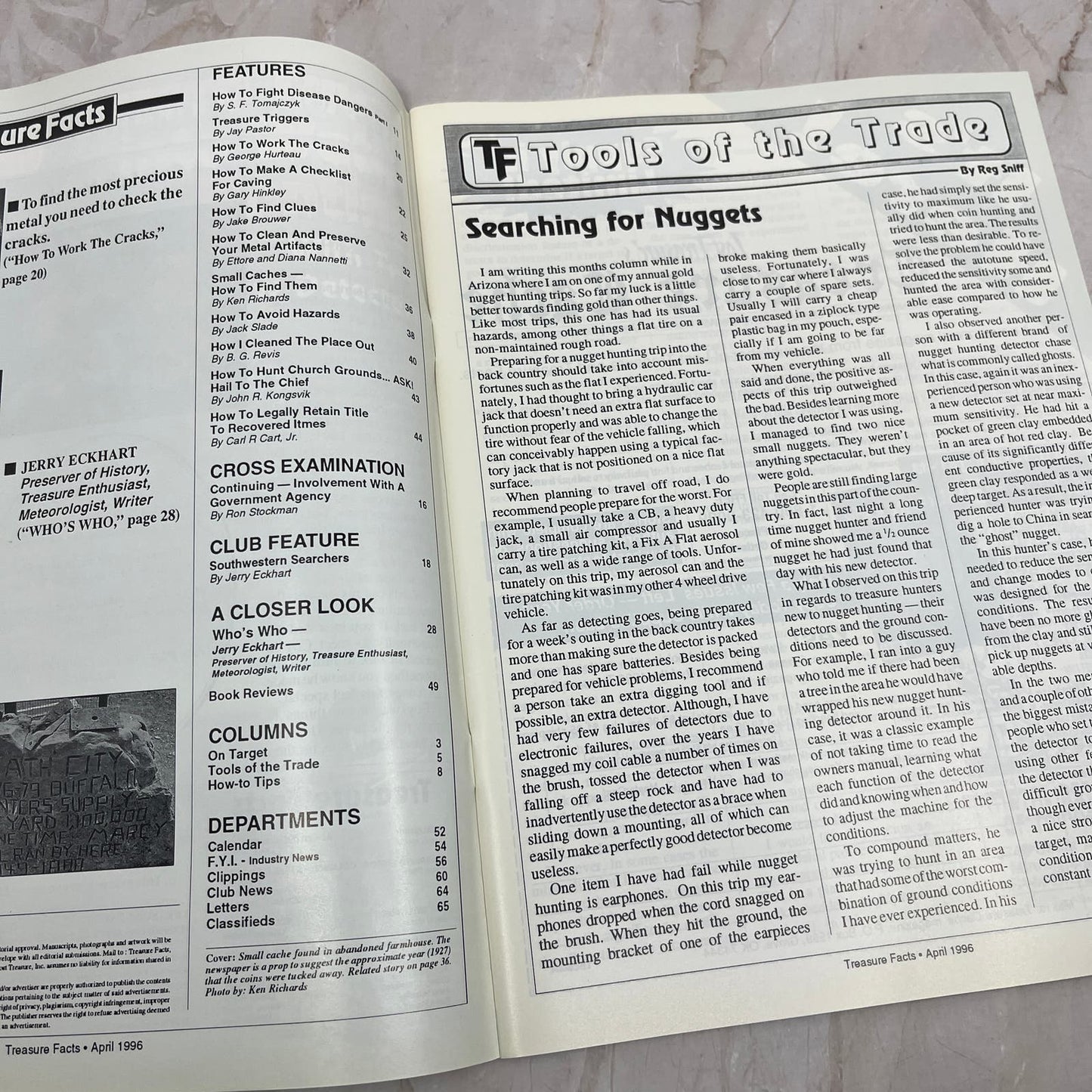 1996 April - Treasure Facts Magazine - Treasure Hunting Gold Metal Detecting M17